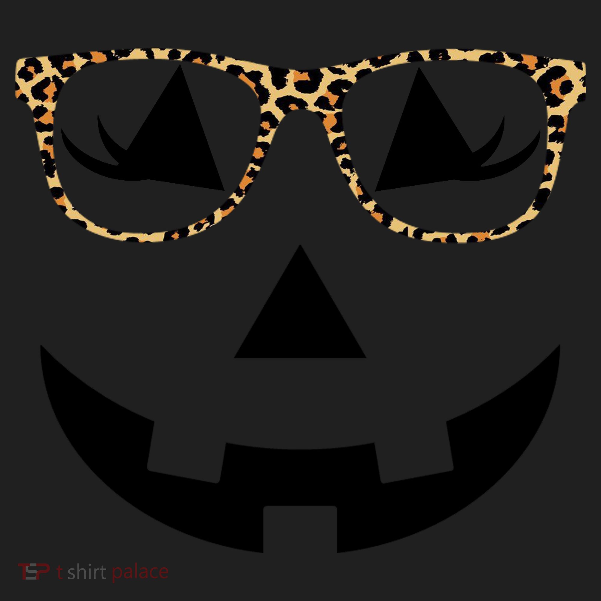 Leopard Jack O Lantern Pumpkin Face Golf Towel