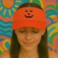 Leopard Jack O Lantern Pumpkin Face Visor thumb 2