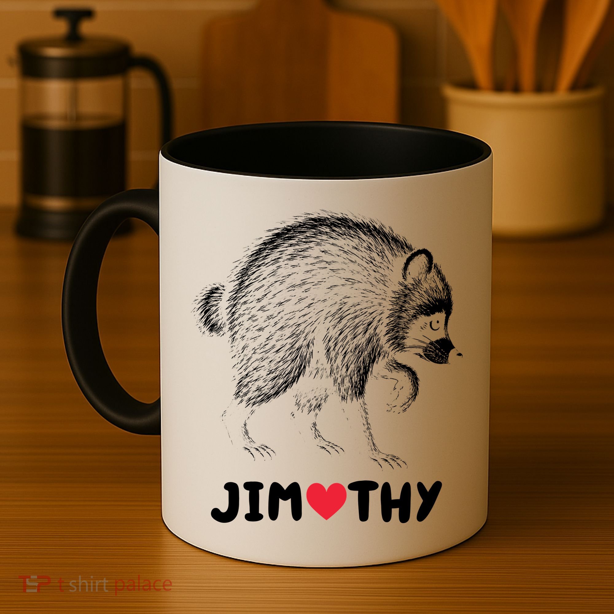 Love Jimothy Raccoon Coffee Mug