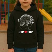 Love Jimothy Raccoon Kids Hoodie thumb 3