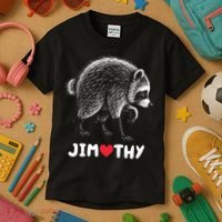 Love Jimothy Raccoon Kids T-Shirt thumb 3