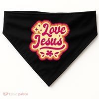 Love Jesus Retro USA-Made Doggie Bandana thumb 0