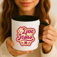 Love Jesus Retro Coffee Mug thumb 3