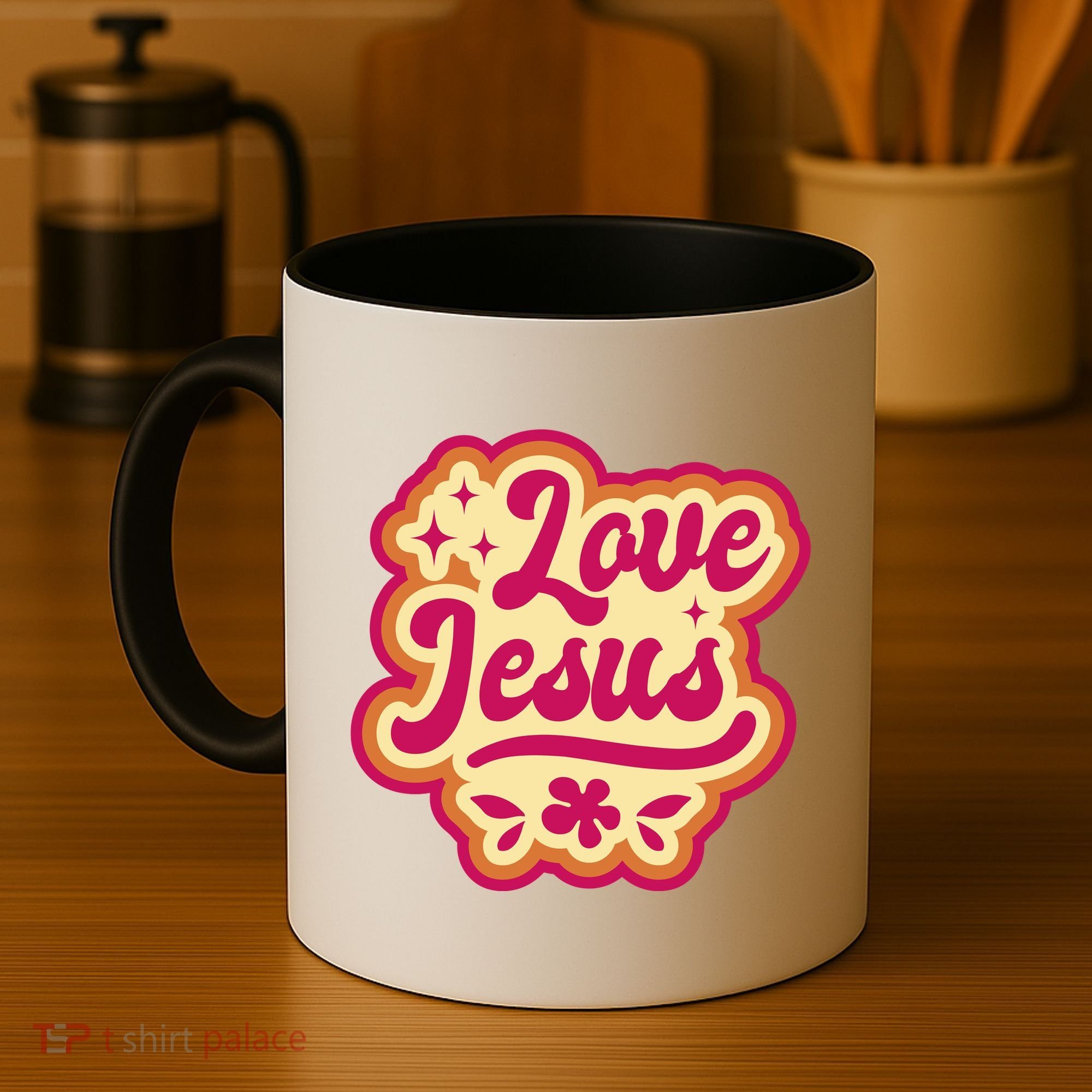 Love Jesus Retro Coffee Mug