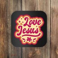 Love Jesus Retro Coaster thumb 0