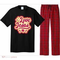 Love Jesus Retro Pajama Set thumb 0