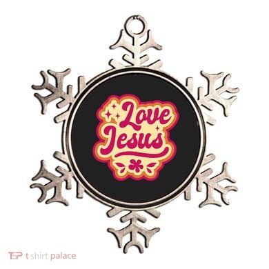 Love Jesus Retro Ornament