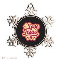Love Jesus Retro Ornament thumb 0