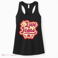 Love Jesus Retro Women's Tank Top thumb 0