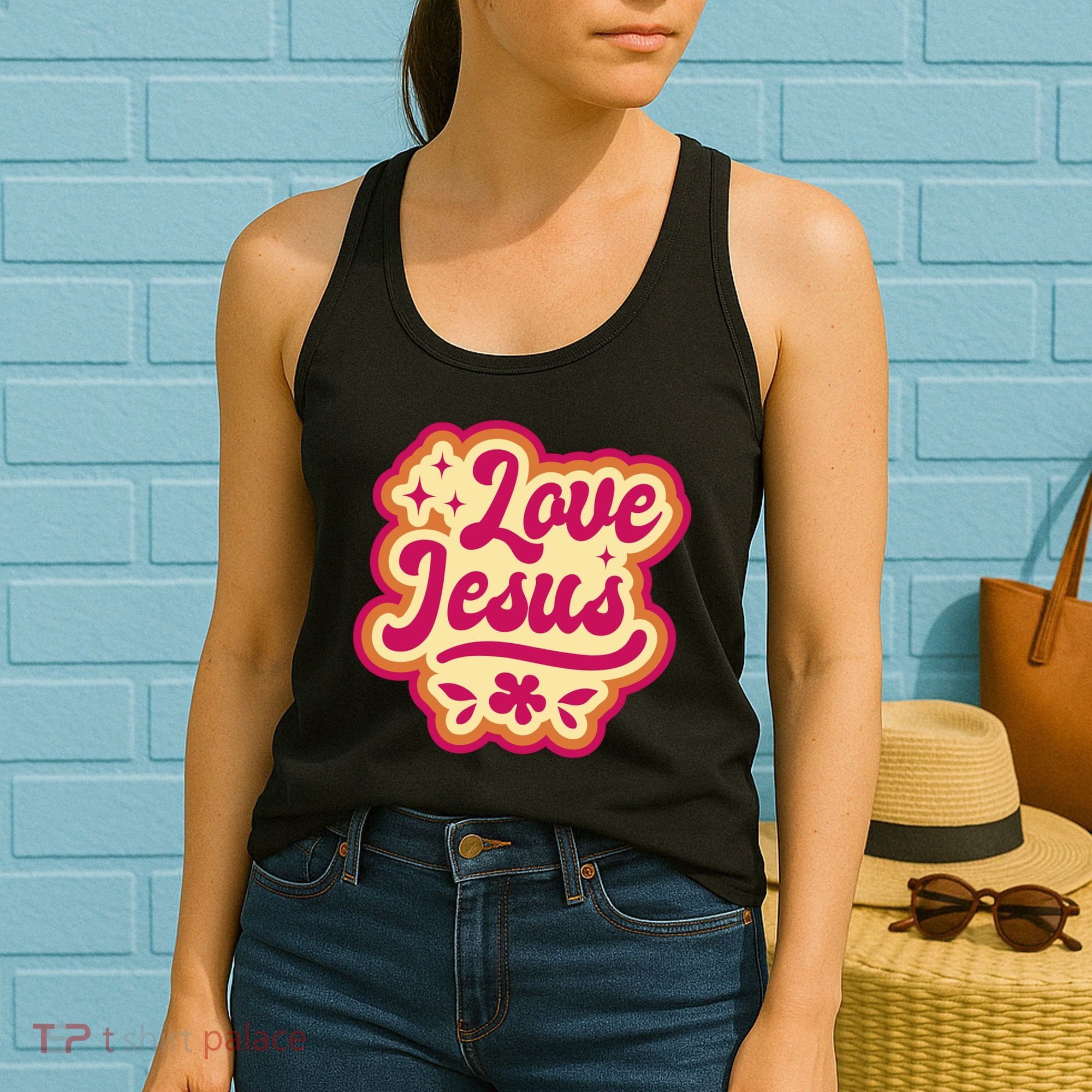 Love Jesus Retro Women's Tank Top