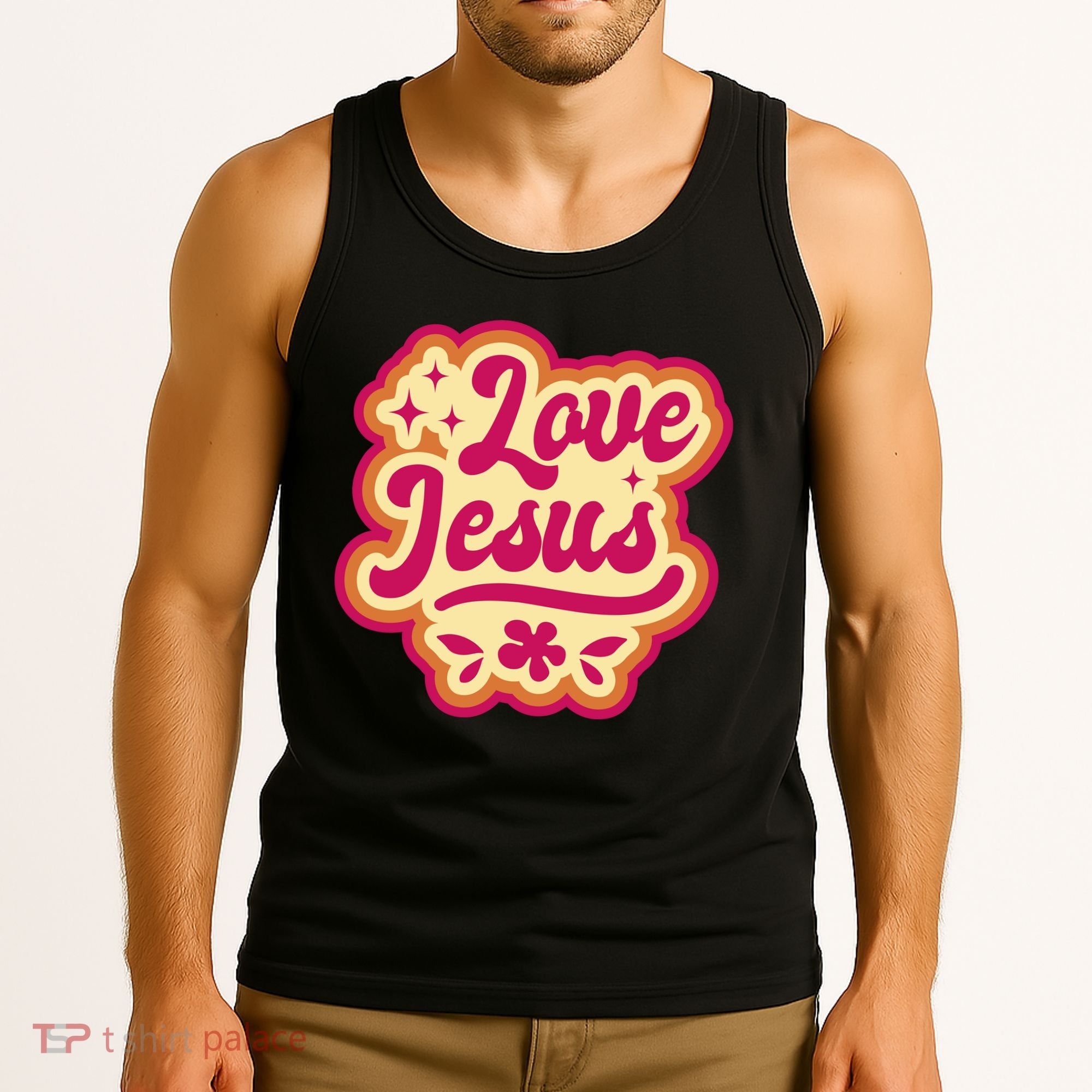 Love Jesus Retro Tank Top