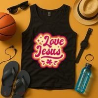 Love Jesus Retro Tank Top thumb 4