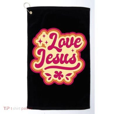 Love Jesus Retro Golf Towel