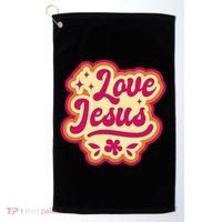 Love Jesus Retro Golf Towel thumb 0
