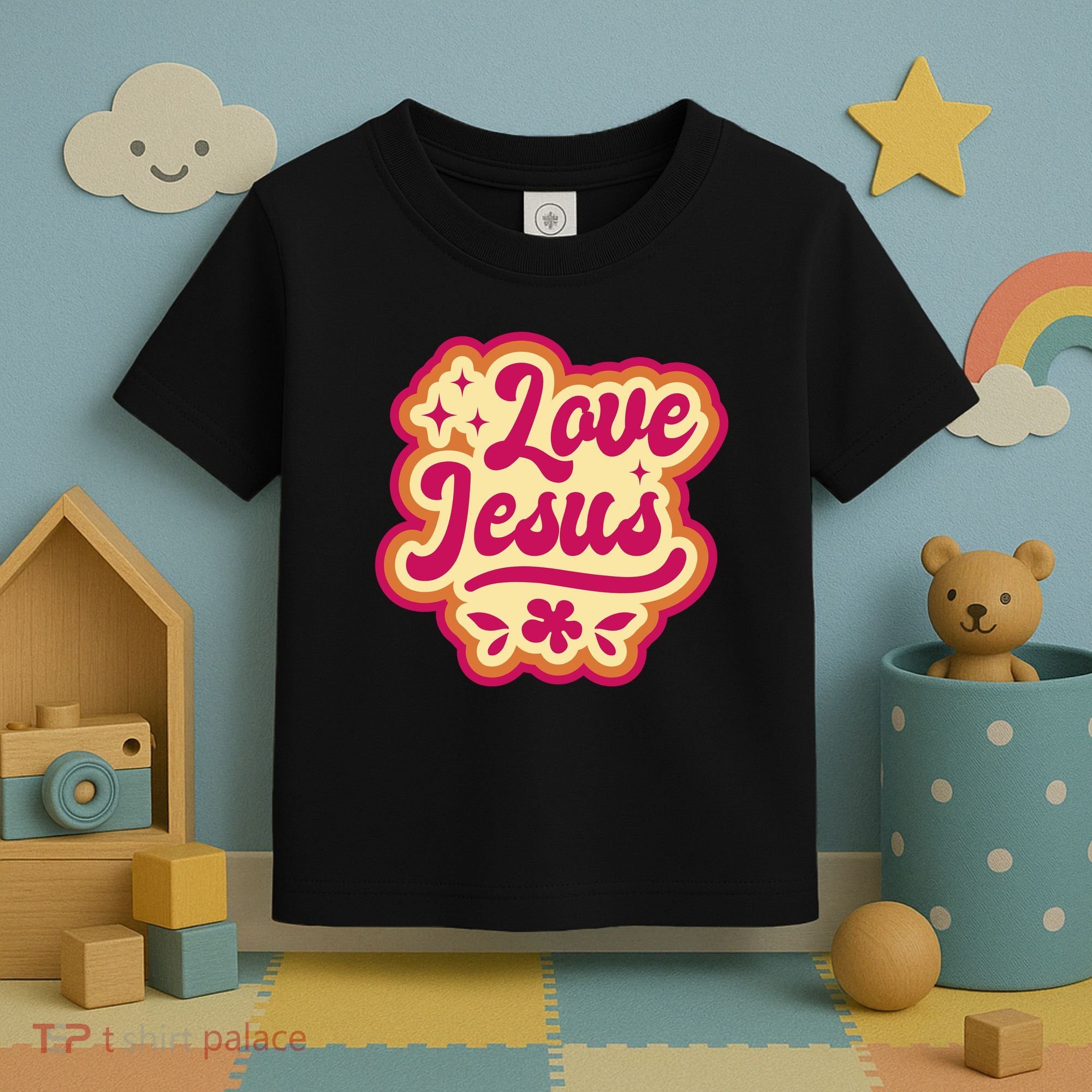 Love Jesus Retro Toddler T-Shirt