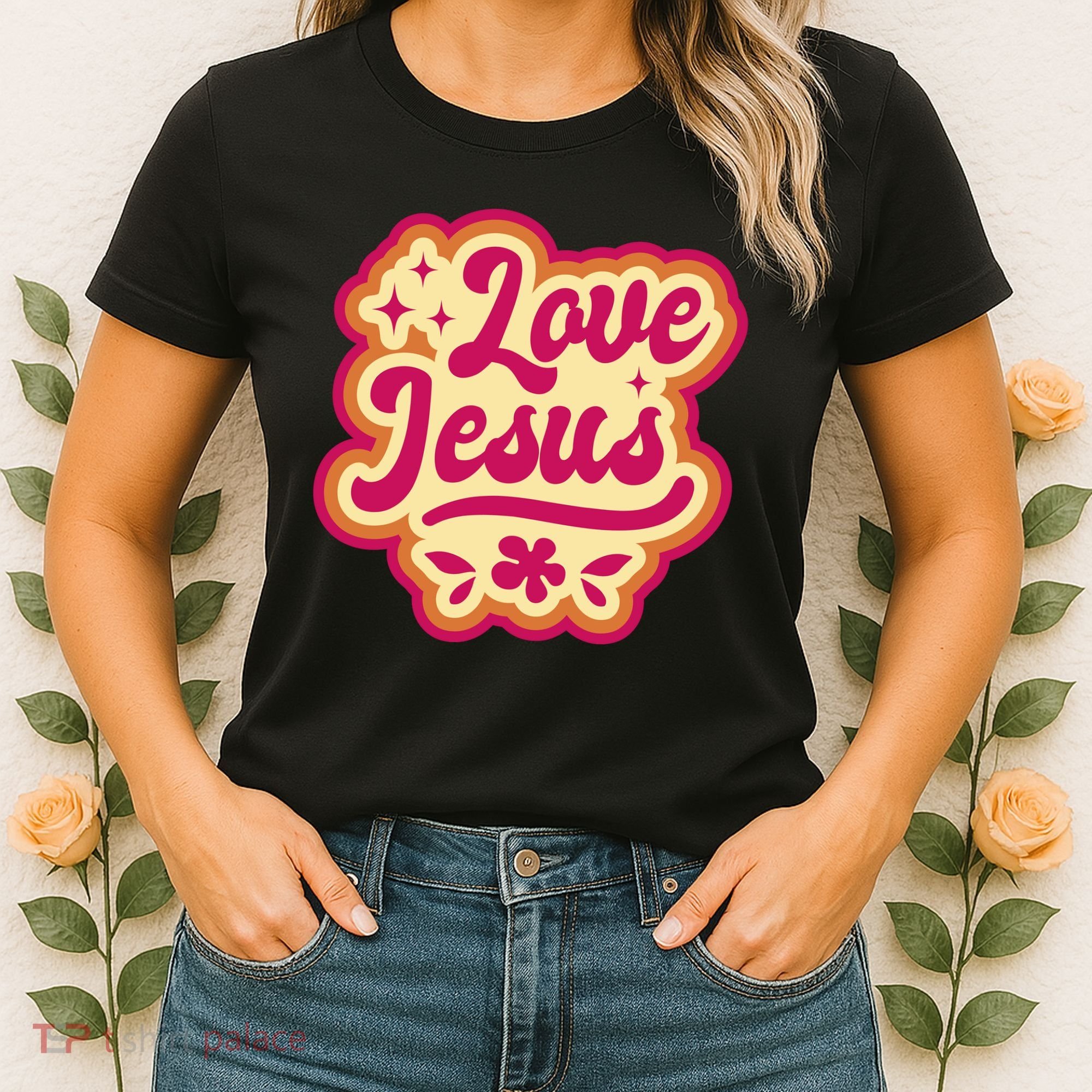Love Jesus Retro Women's T-Shirt