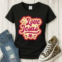 Love Jesus Retro Women's T-Shirt thumb 3