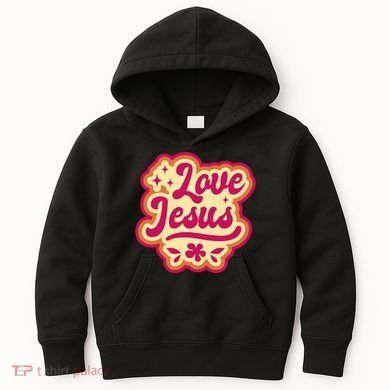 Love Jesus Retro Kids Hoodie