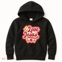 Love Jesus Retro Kids Hoodie thumb 0