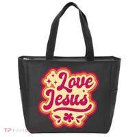 Love Jesus Retro Tote Bag thumb 0