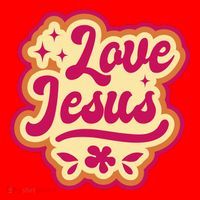 Love Jesus Retro Santa Hat thumb 1