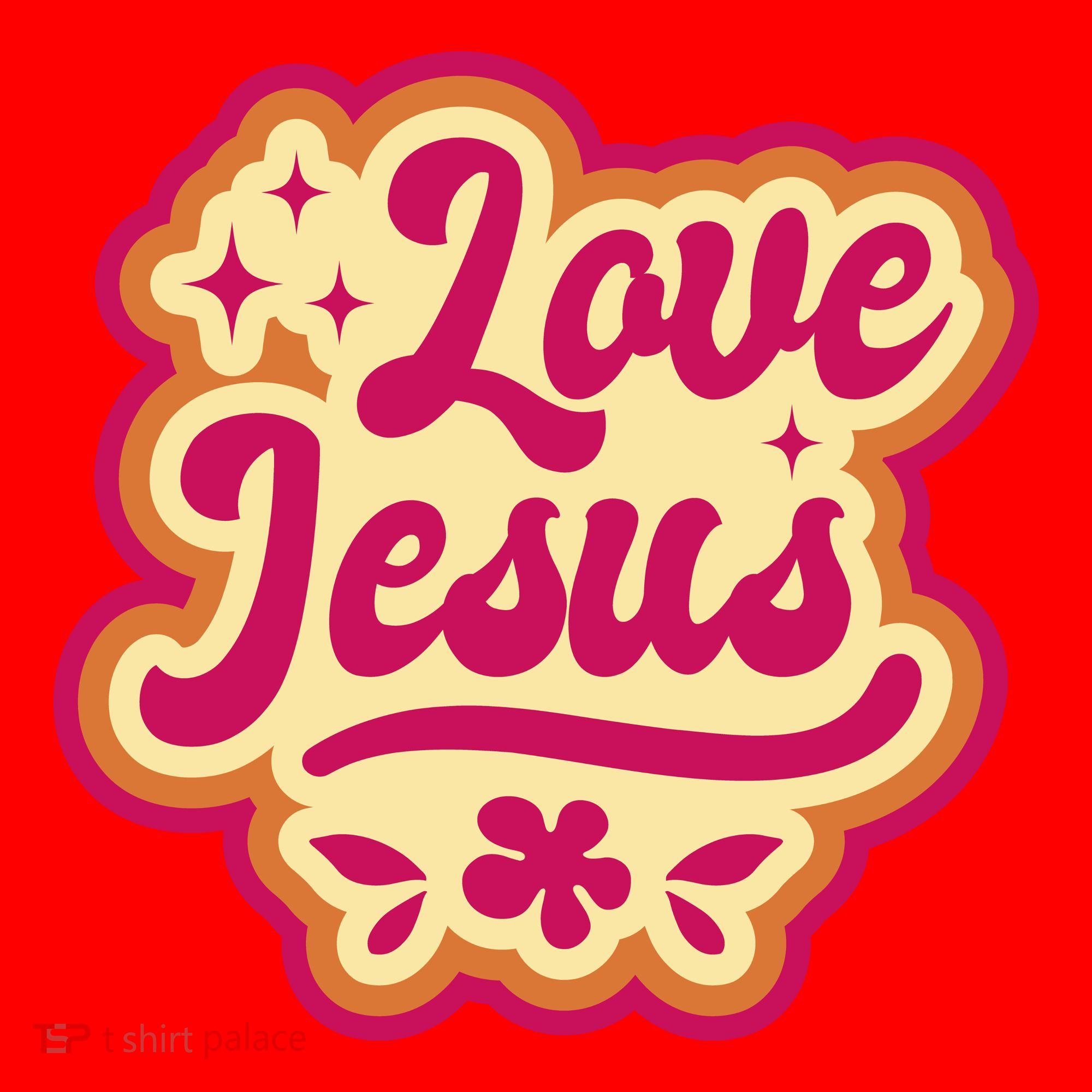 Love Jesus Retro Santa Hat