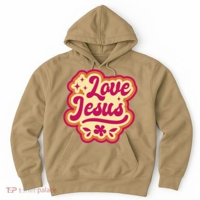 Love Jesus Retro Hoodie