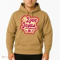 Love Jesus Retro Hoodie thumb 2