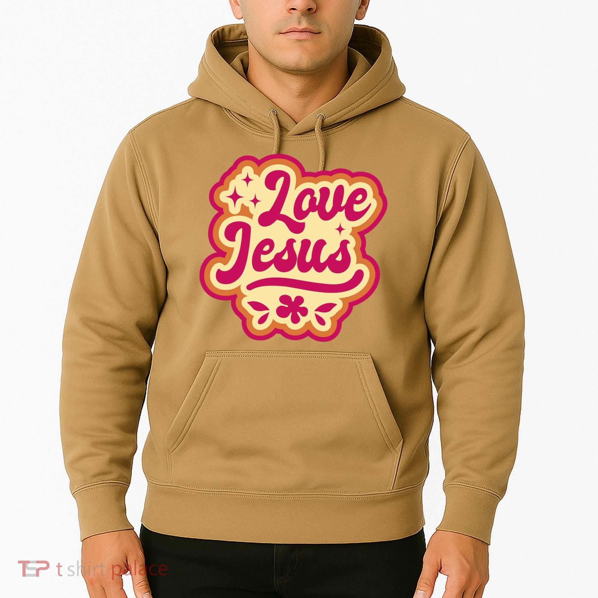 Love Jesus Retro Hoodie