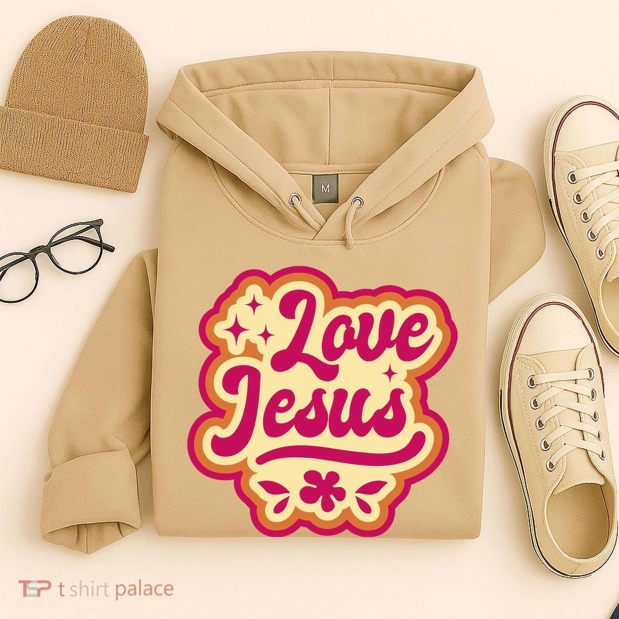 Love Jesus Retro Hoodie