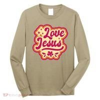 Love Jesus Retro Long Sleeve Shirt thumb 0
