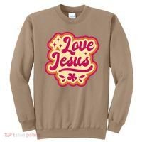 Love Jesus Retro Sweatshirt thumb 0
