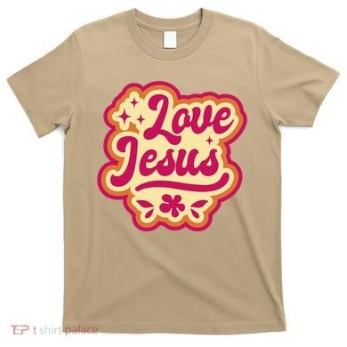 Love Jesus Retro T-Shirt