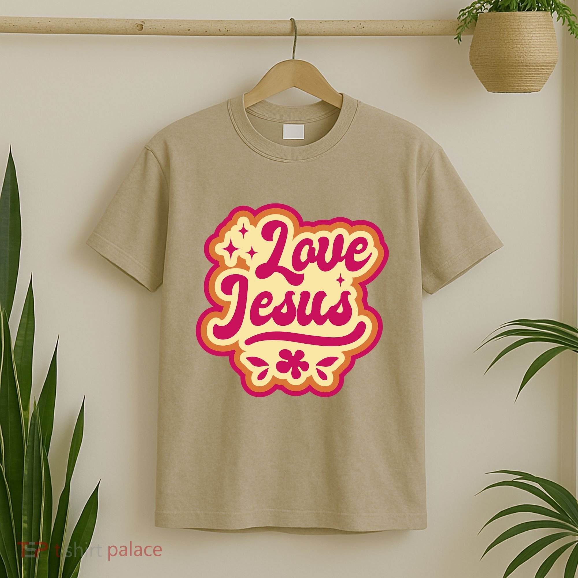 Love Jesus Retro T-Shirt
