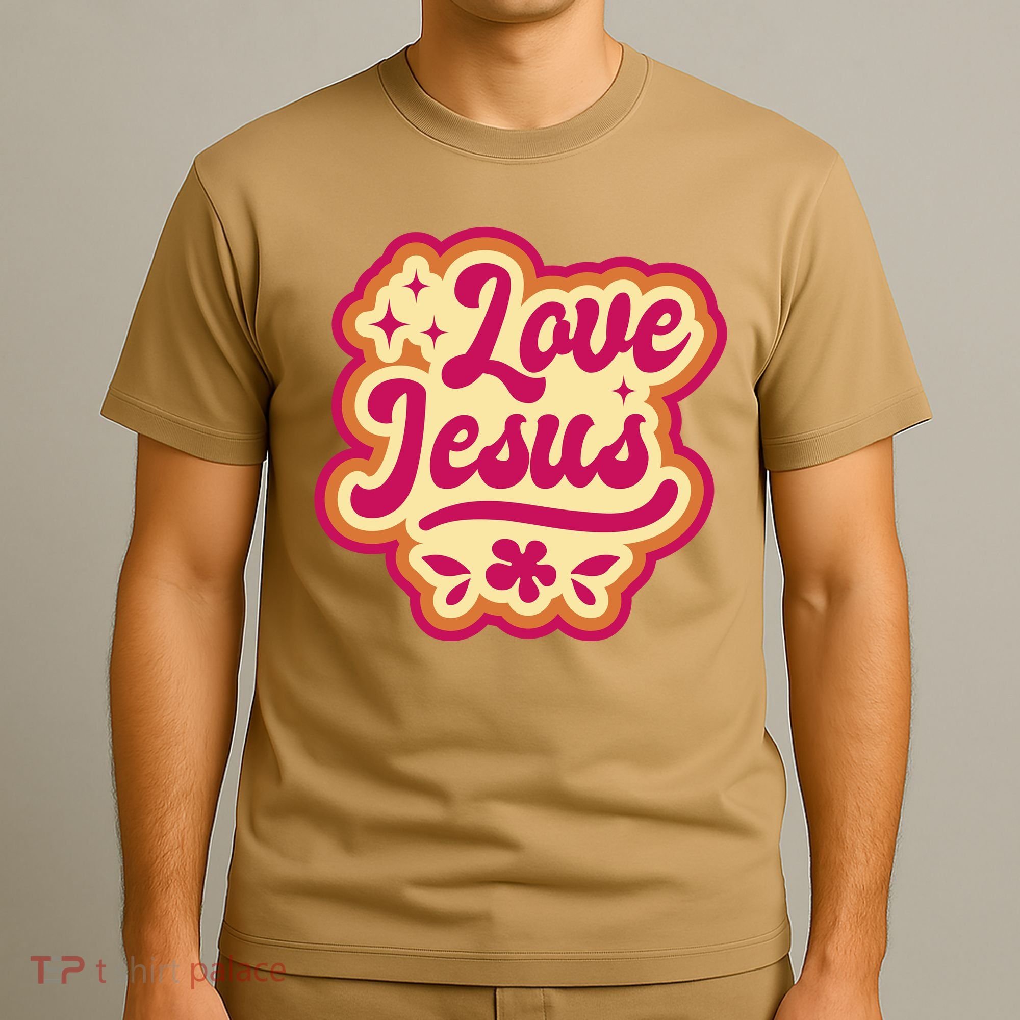 Love Jesus Retro T-Shirt