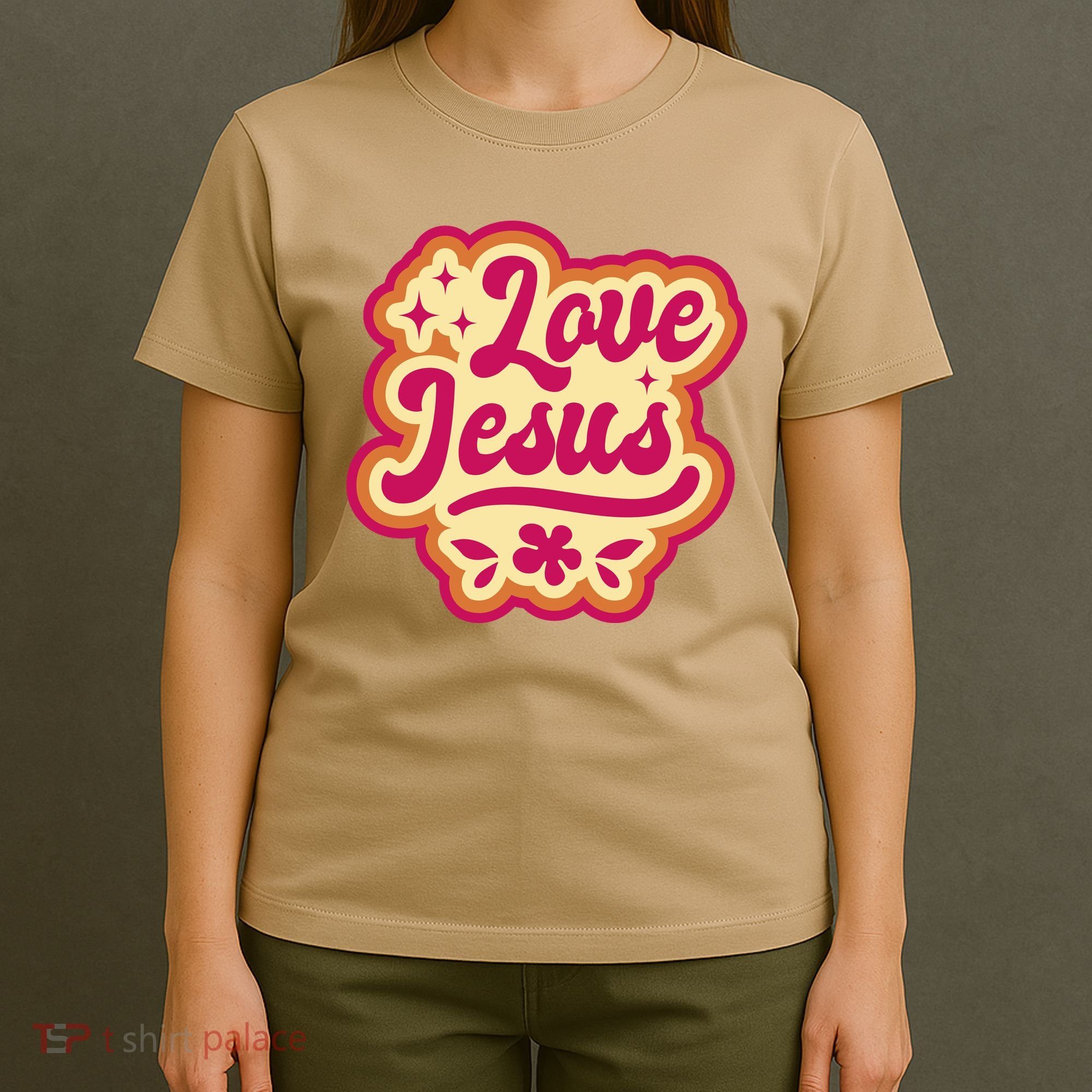 Love Jesus Retro T-Shirt