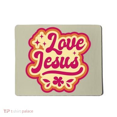 Love Jesus Retro Mousepad