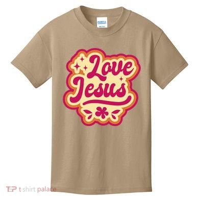 Love Jesus Retro Kids T-Shirt
