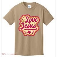 Love Jesus Retro Kids T-Shirt thumb 0