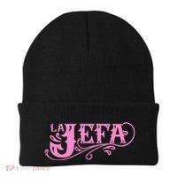 La Jefa The Boss In Spanish Funny Mexican Quote Beanie thumb 0