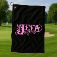 La Jefa The Boss In Spanish Funny Mexican Quote Golf Towel thumb 1