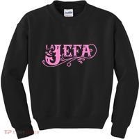 La Jefa The Boss In Spanish Funny Mexican Quote Kids Sweatshirt thumb 0