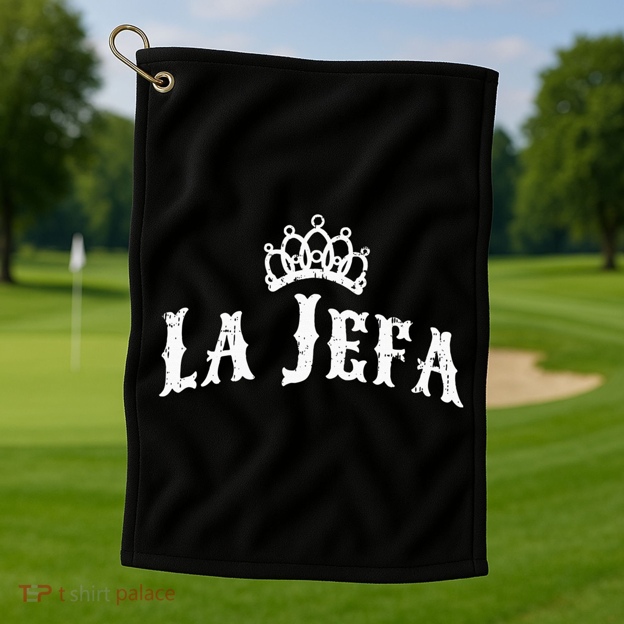 La Jefa The Boss Woman Spanish Pride Golf Towel