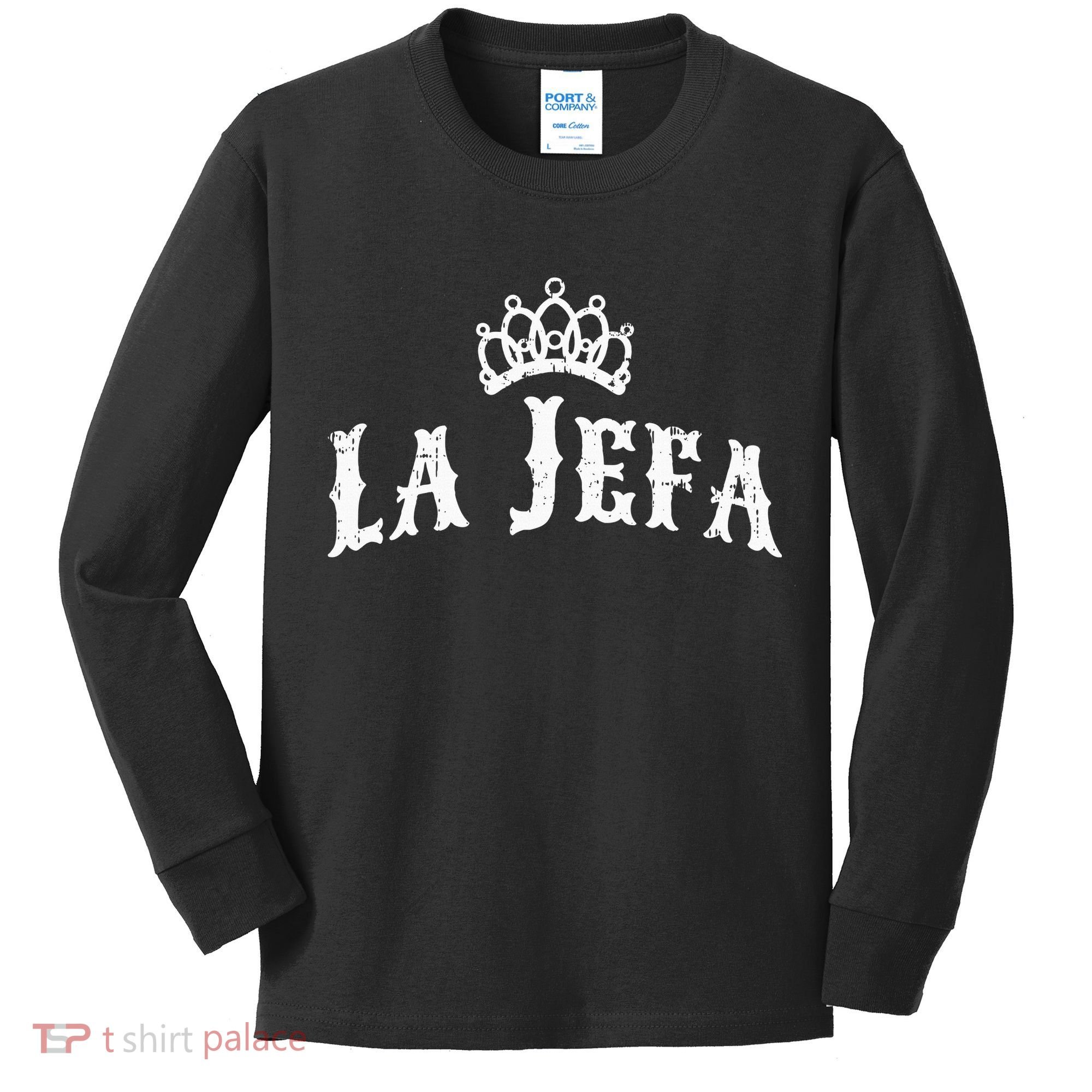 La Jefa The Boss Woman Spanish Pride Kids Long Sleeve Shirt