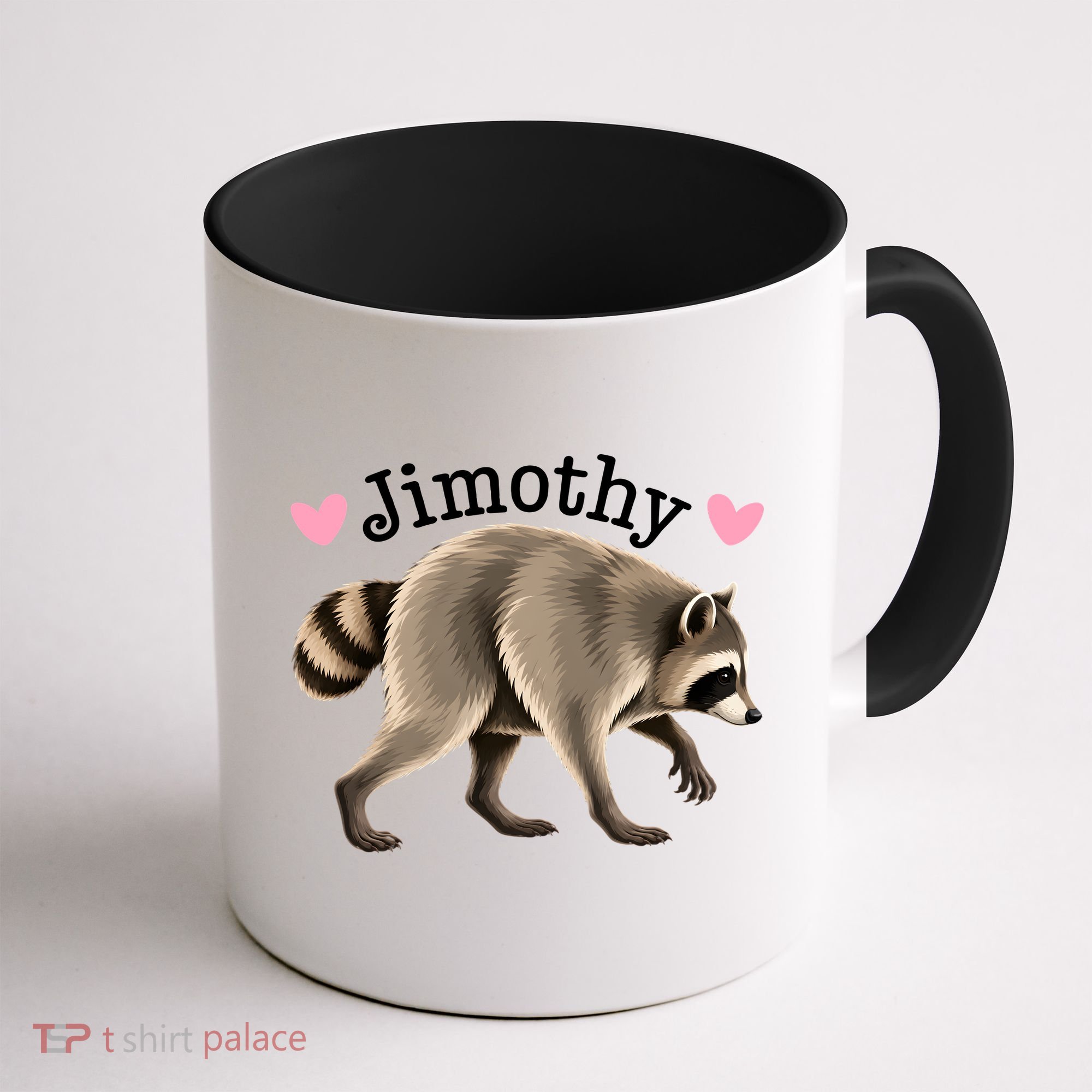 Love Jimothy The Raccoon Funny Viral Meme Coffee Mug