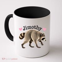 Love Jimothy The Raccoon Funny Viral Meme Coffee Mug thumb 0