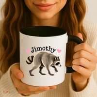 Love Jimothy The Raccoon Funny Viral Meme Coffee Mug thumb 3