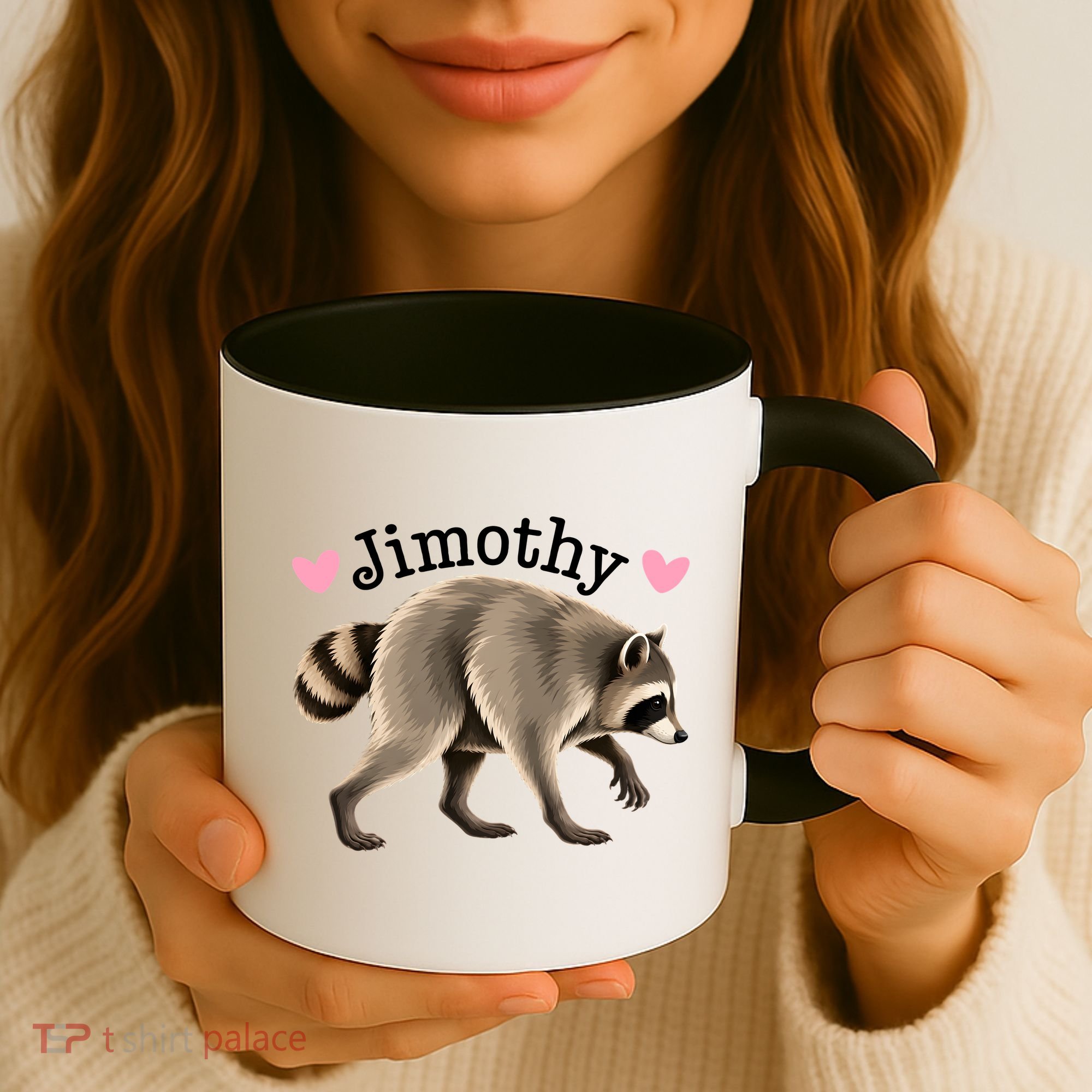 Love Jimothy The Raccoon Funny Viral Meme Coffee Mug