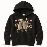 Love Jimothy The Raccoon Funny Viral Meme Kids Hoodie thumb 0