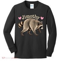 Love Jimothy The Raccoon Funny Viral Meme Kids Long Sleeve Shirt thumb 0